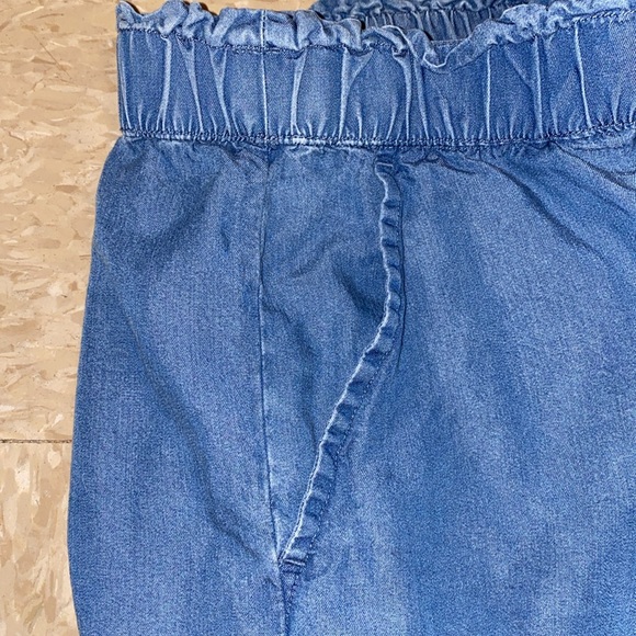 Lucky Brand Paperbag Waist Wide Leg Shorts in Fisherman’s Blue size Large - Picture 6 of 16
